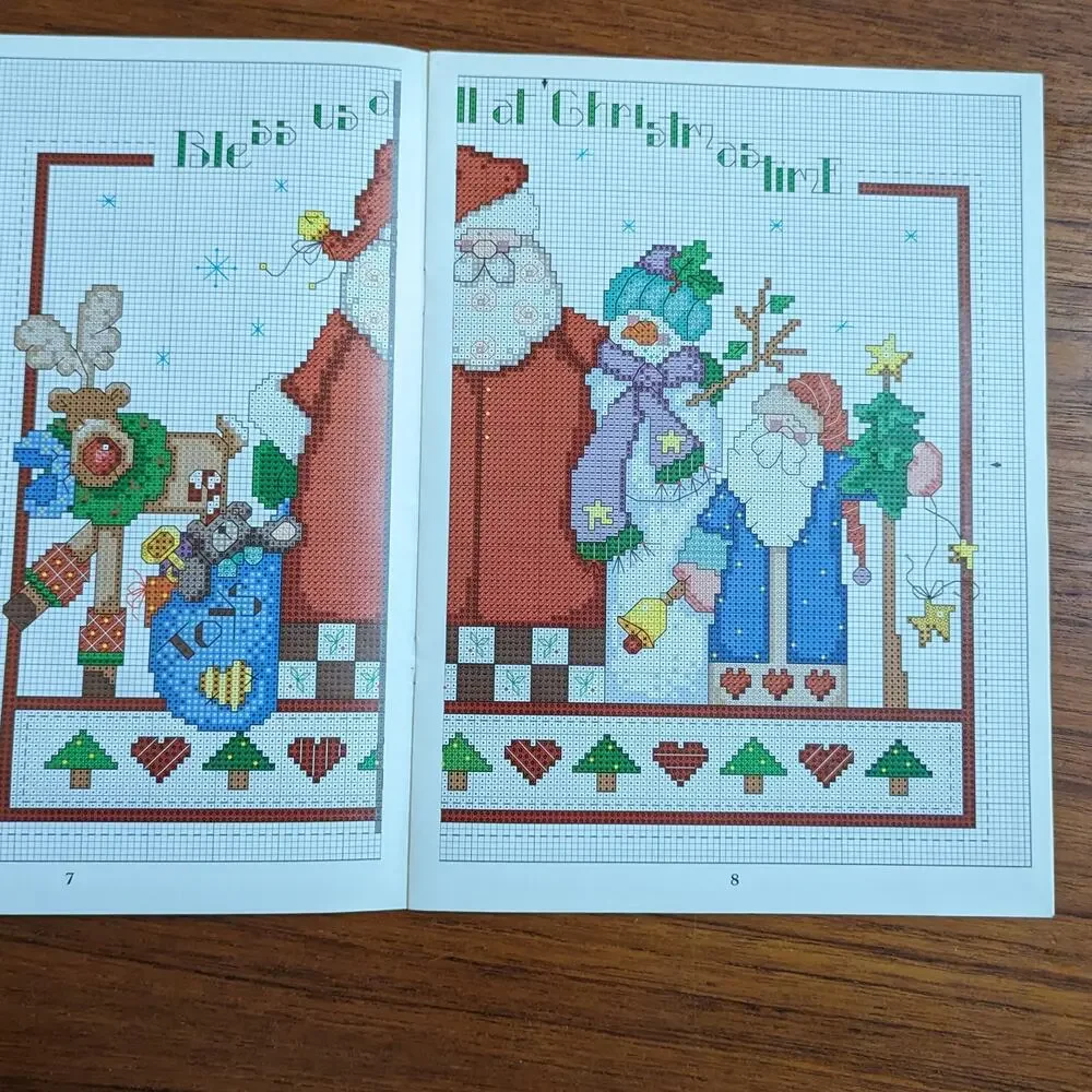 Santa & Company Cross Stitch Pattern Book